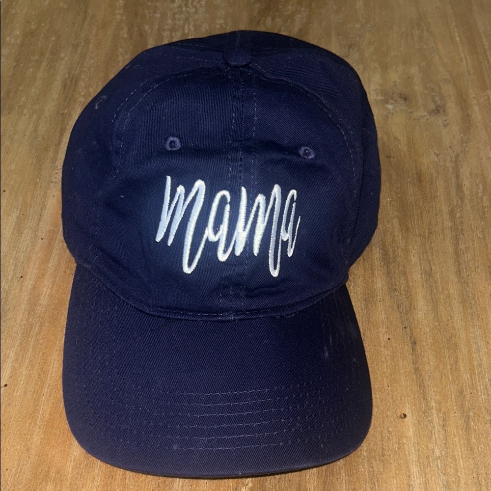 Mama Embroidered Baseball Cap Navy Blue Adjustable‎ Strap Hat NEW
